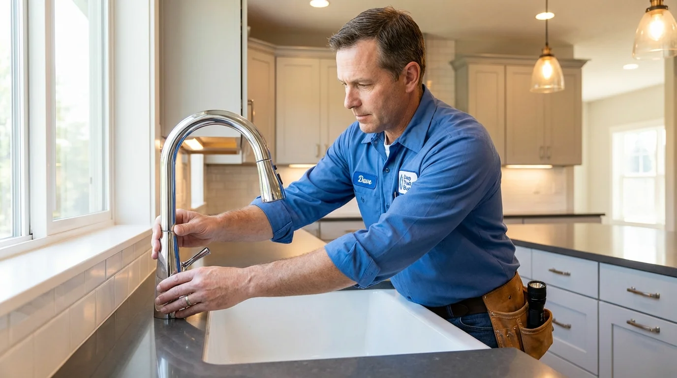 Kitchen faucet installation by Johns Plumbing LLC in Smithland